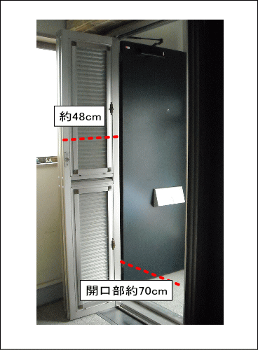 玄関網戸の開閉寸法