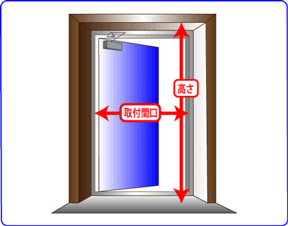 取付間口と高さ