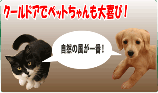 玄関網戸とペット